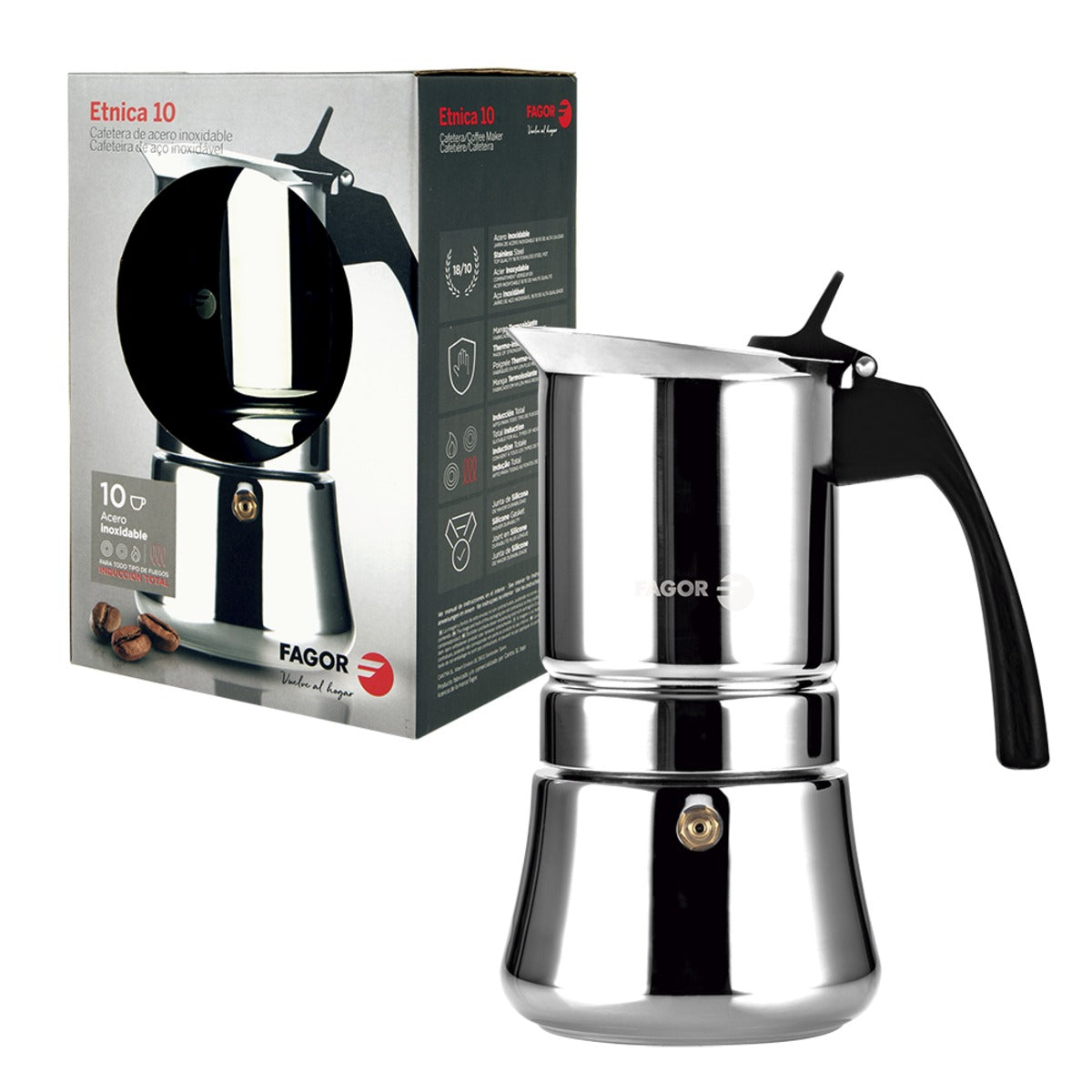 "fagor" Etnica 10 Cup S/s Espresso Maker