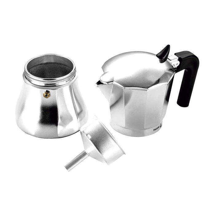Fagor "cupy" 6 Cup Aluminium Espresso Maker - Induction Compatible