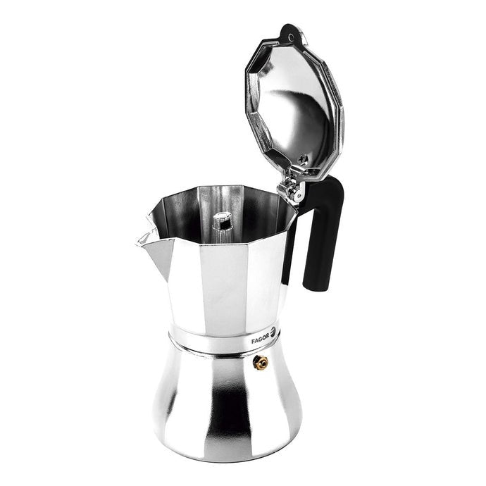 Fagor "cupy" 6 Cup Aluminium Espresso Maker - Induction Compatible