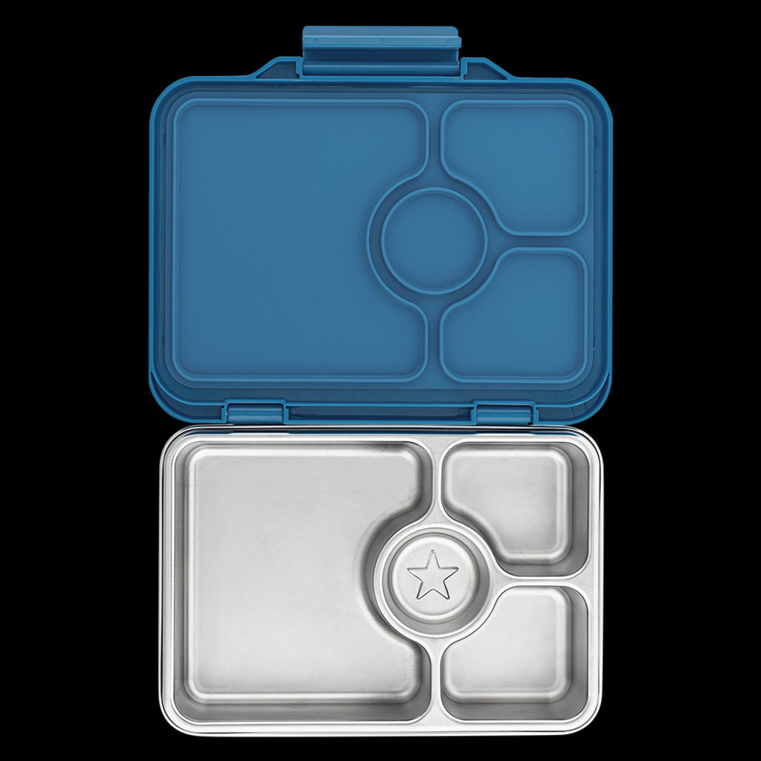 Yumbox Pret Lunch Box Stainless Steel Bento Box 4 Compartment [CLR:NORMANDY BLUE]