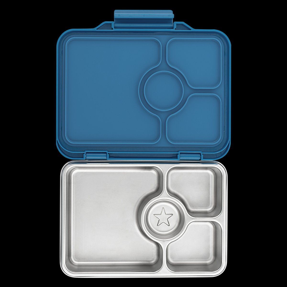 Yumbox Pret Lunch Box Stainless Steel Bento Box 4 Compartment [CLR:NORMANDY BLUE]