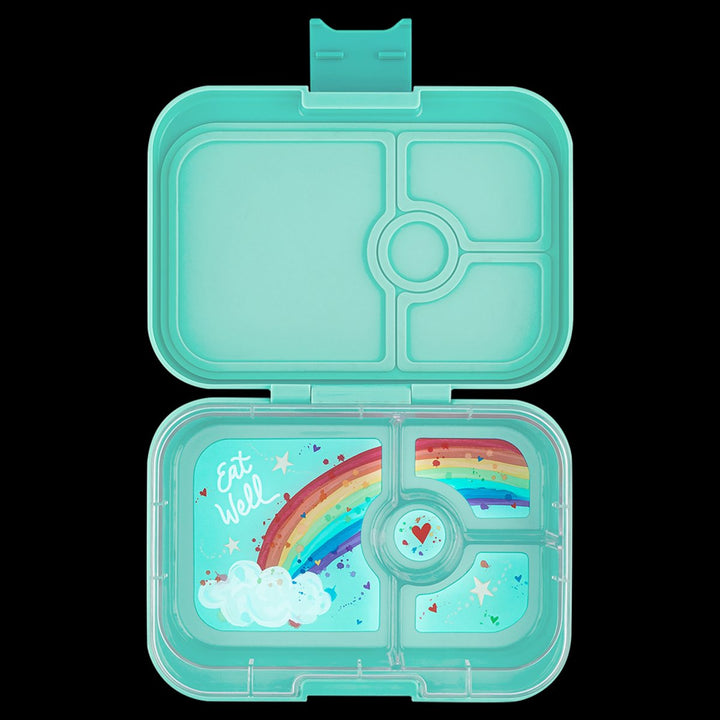 Yumbox Panino Lunch Box 4 Compartment (Miami Aqua - Rainbow) [Dsg:Aqua Rainbow]