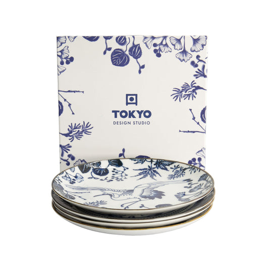 Td Flora Japonica Plate Giftset 4Pc 20Cm Mixed Gift Boxed