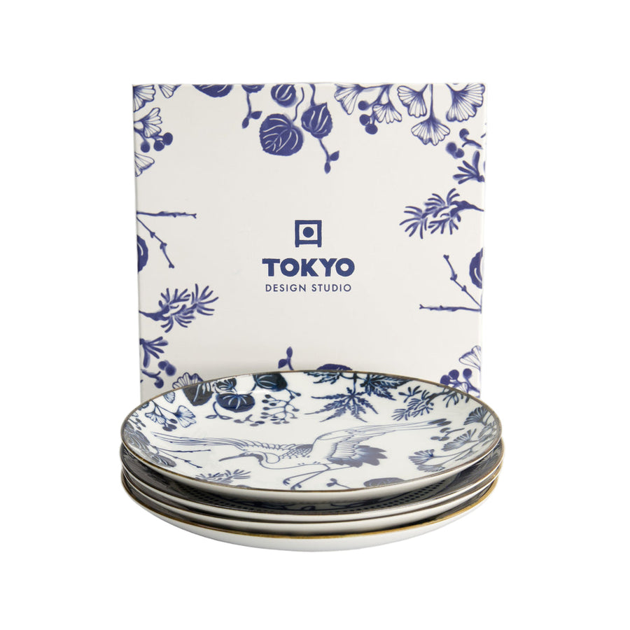 Td Flora Japonica Plate Giftset 4Pc 20Cm Mixed Gift Boxed