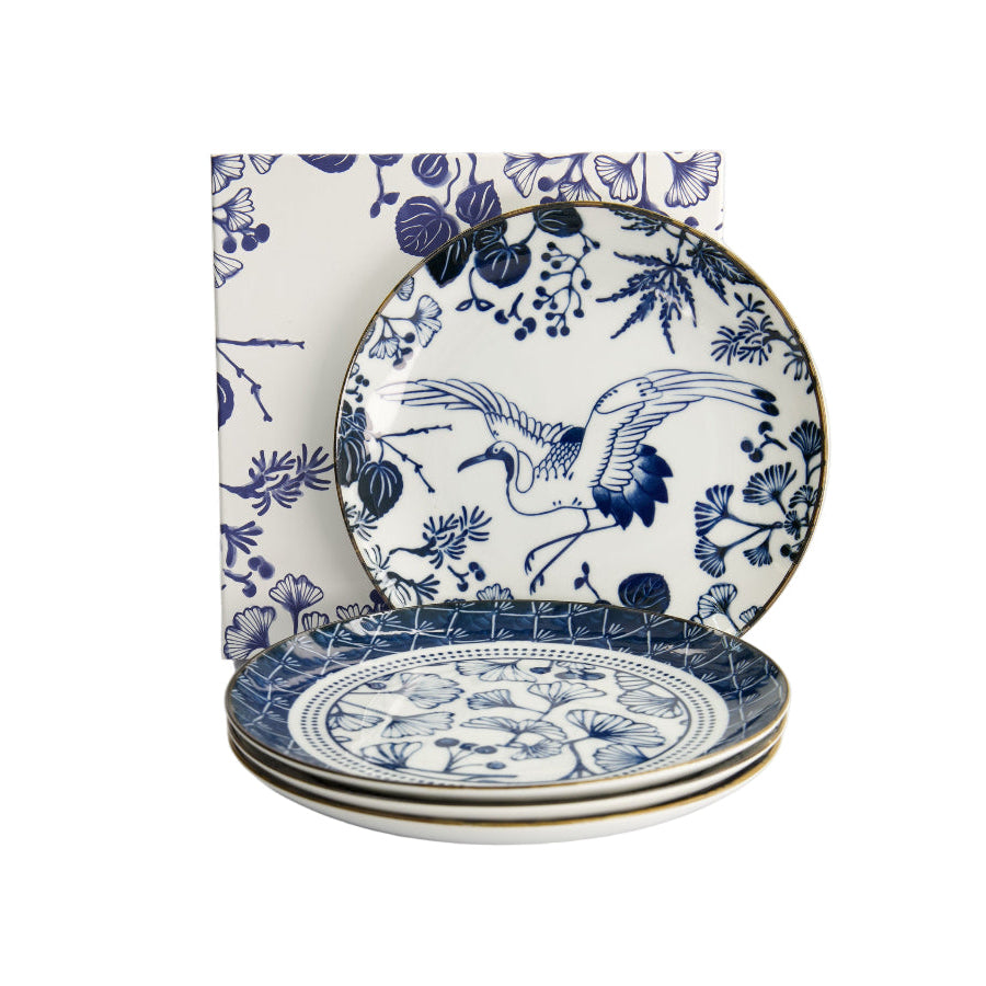 Td Flora Japonica Plate Giftset 4Pc 20Cm Mixed Gift Boxed