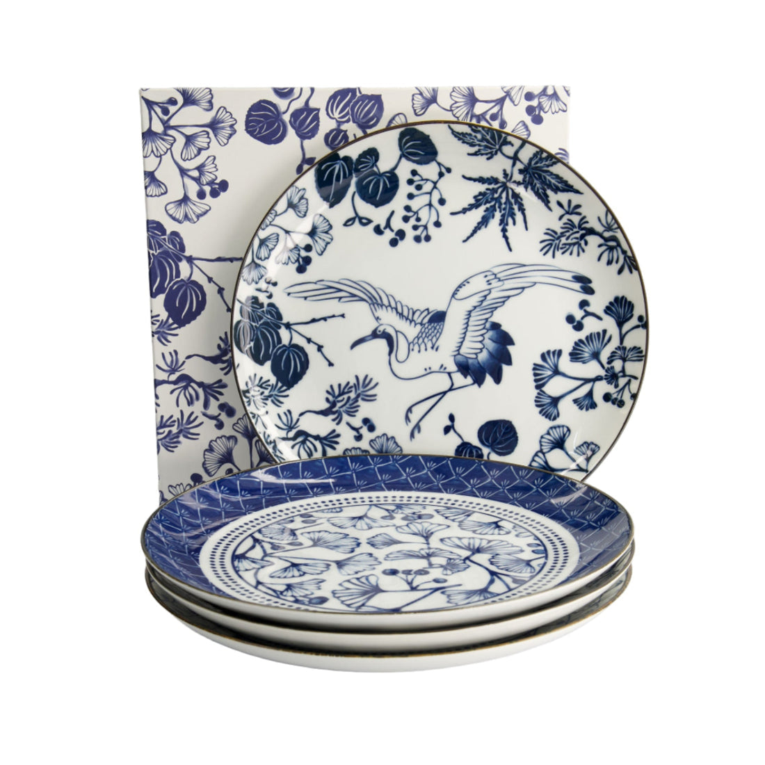 Td Flora Japonica Plate Giftset 4Pc 25Cm Mixed Gift Boxed
