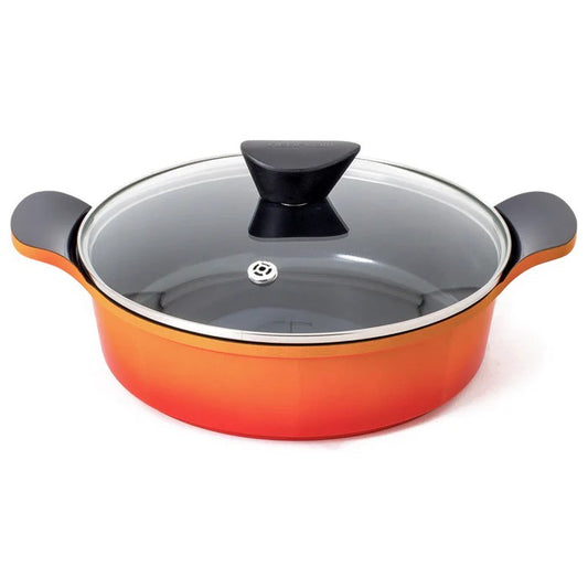 Neoflam Venn 24Cm Low Casserole Orange Induction