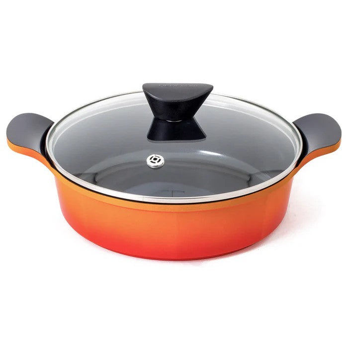 Neoflam Venn 24Cm Low Casserole Orange Induction