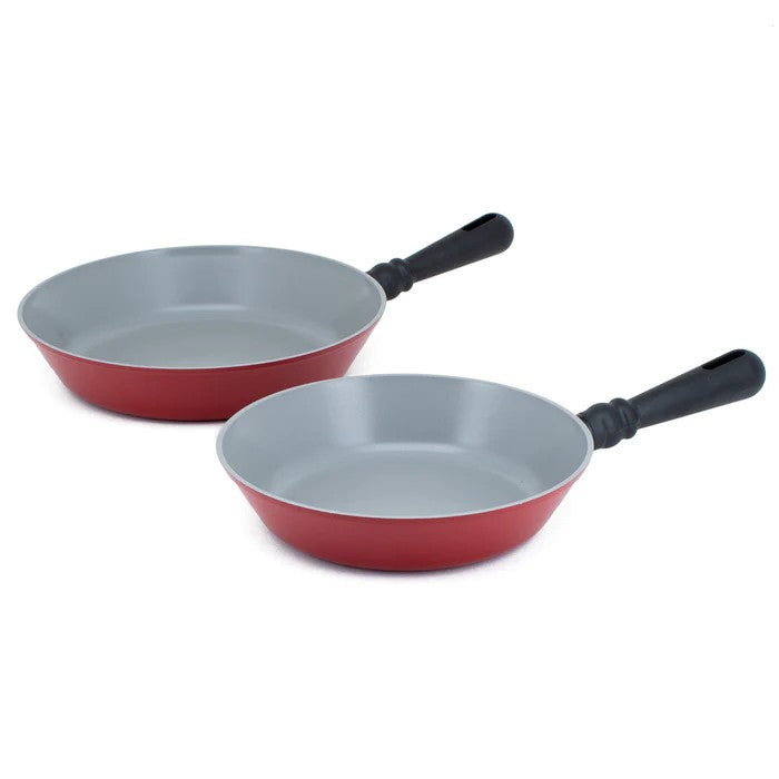 Neoflam 24cm And 28cm Frypan Pack Red