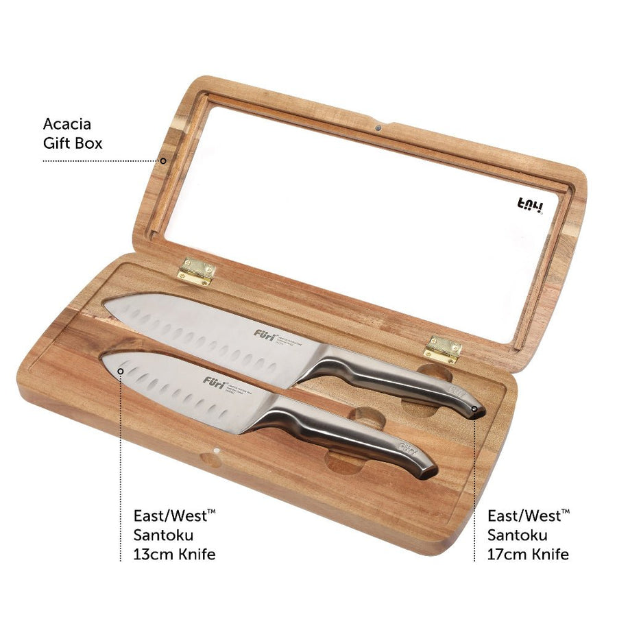 Furi Pro East West Santoku 2 Piece Knife Set