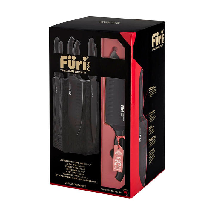 Furi Jet Black Magnetic Hexagonal Block Set 7 Piece