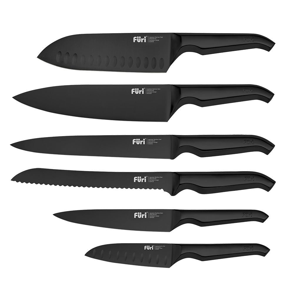 Furi Jet Black Magnetic Hexagonal Block Set 7 Piece