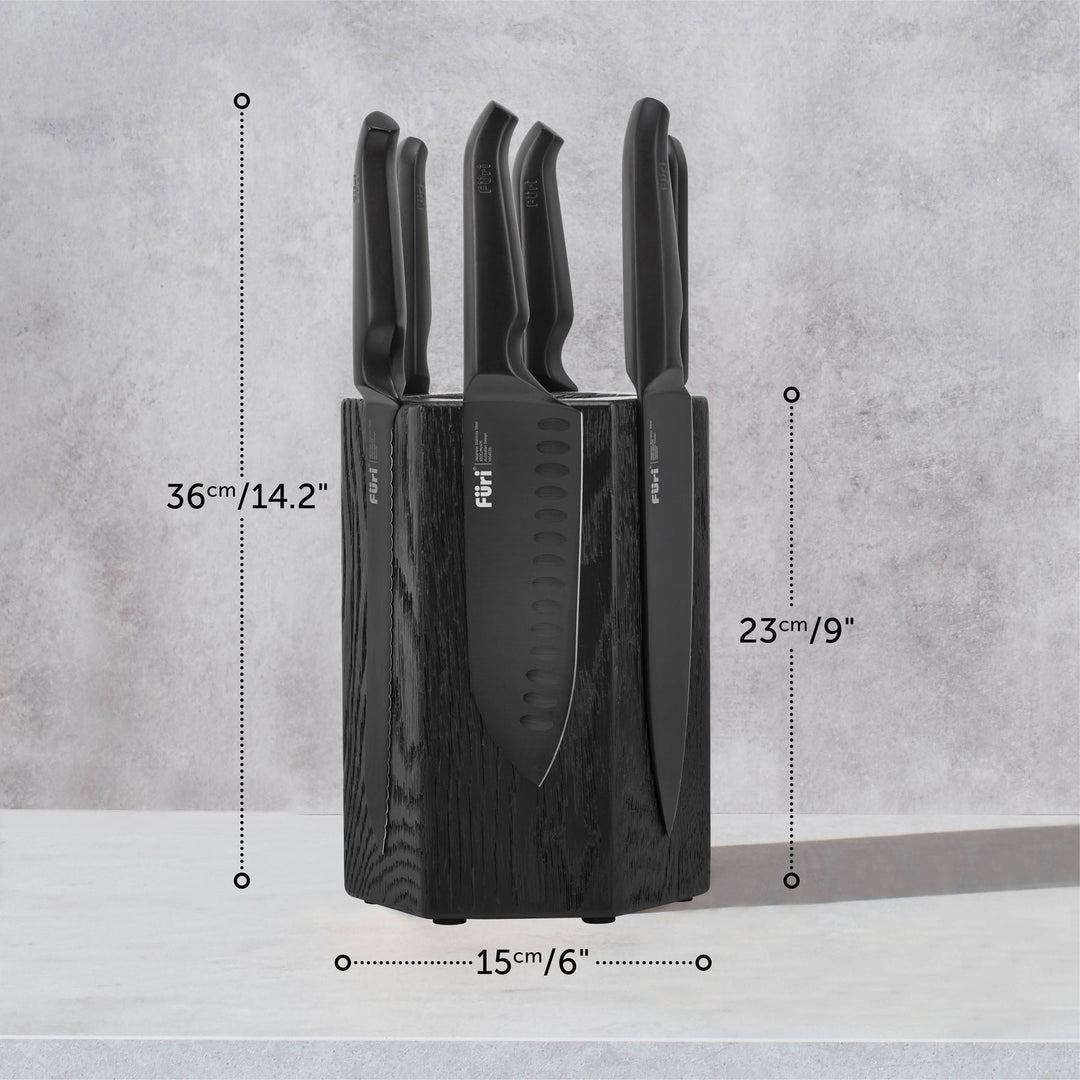 Furi Jet Black Magnetic Hexagonal Block Set 7 Piece