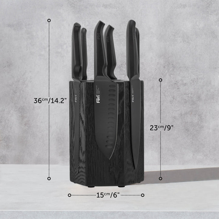 Furi Jet Black Magnetic Hexagonal Block Set 7 Piece