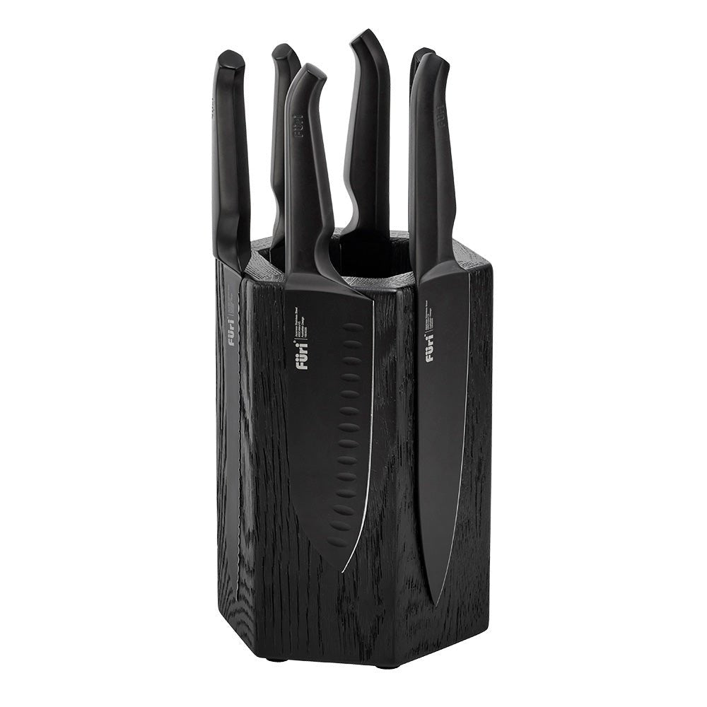 Furi Jet Black Magnetic Hexagonal Block Set 7 Piece