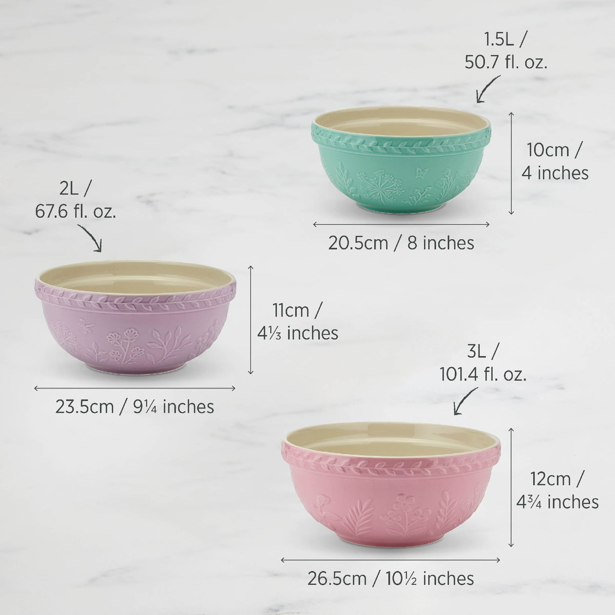 Wiltshire Baking Traditions Mixing Bowls 3Pk
