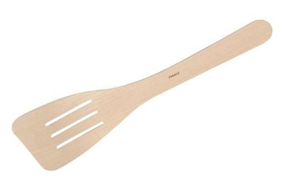 Euroline Wood Slotted Curved Spatula 30c