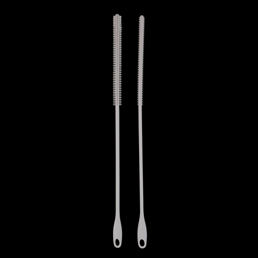 Silicone Straw Cleaning Brush Set Of Two - Light Grey