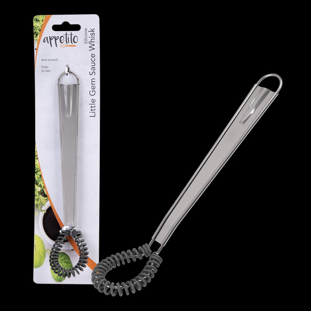 Silicone Little Gem Sauce Whisk (charcoal Grey)