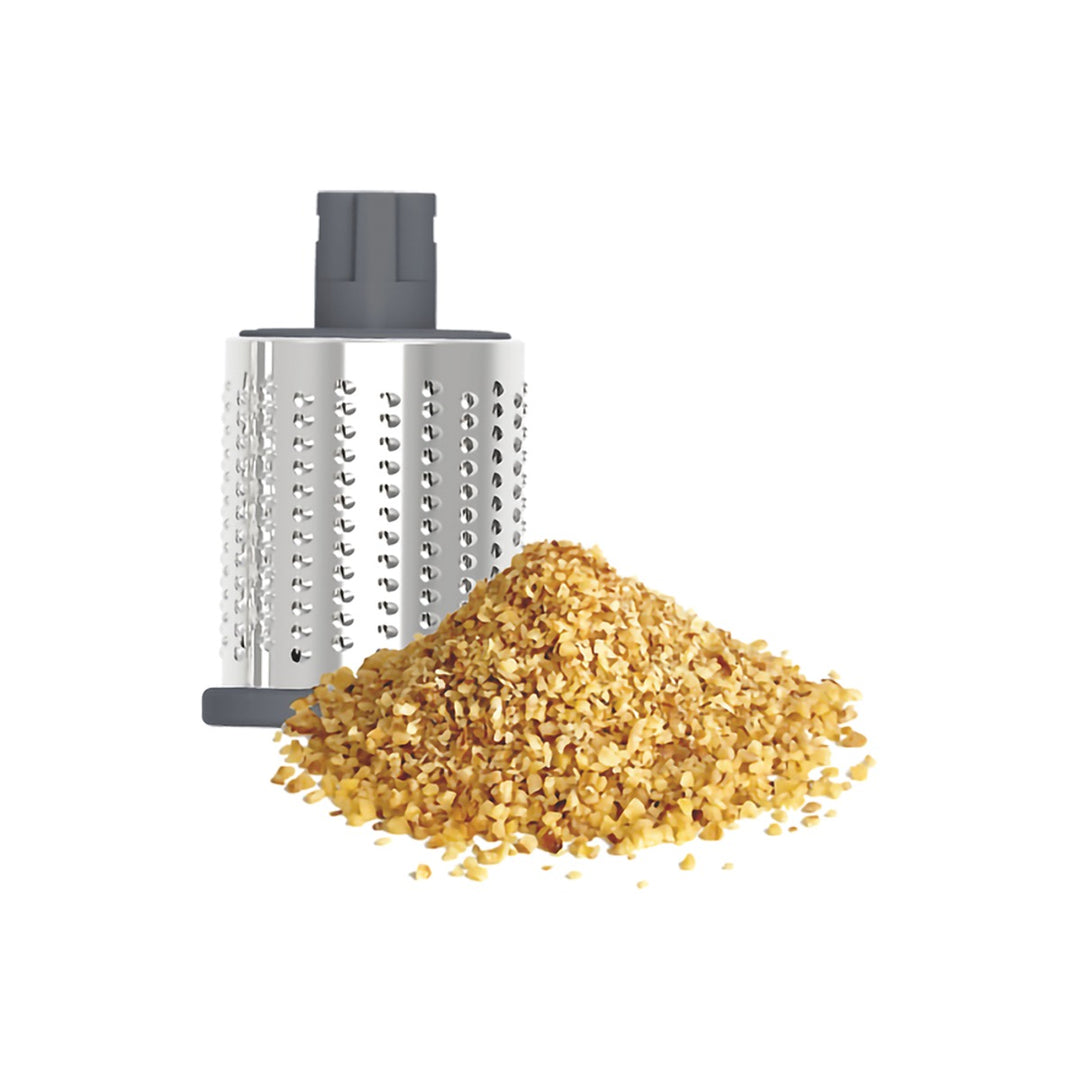 Appetito 3 Blade Drum Grater W/ Lockable Suction Base (White/Grey)