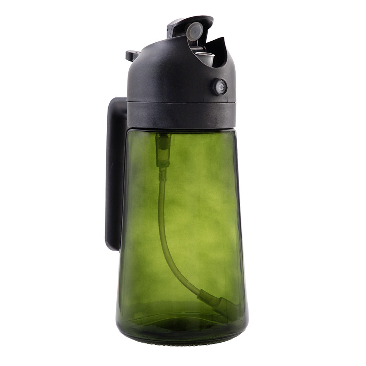 Appetito Dual Function Oil Sprayer And Pourer - Green Glass, Black