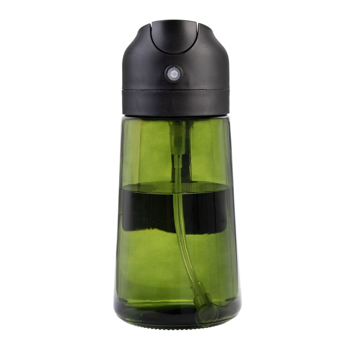 Appetito Dual Function Oil Sprayer And Pourer - Green Glass, Black