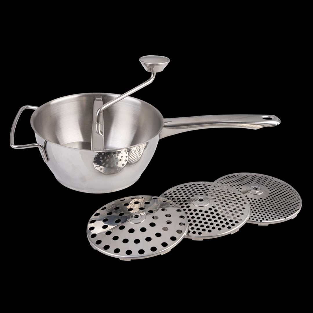 S/s Food Mill W/ 3 Discs 20cm Dia.