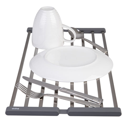 Stainless Steel Folding Sink Drying Rack 51X24Cm (Grey)