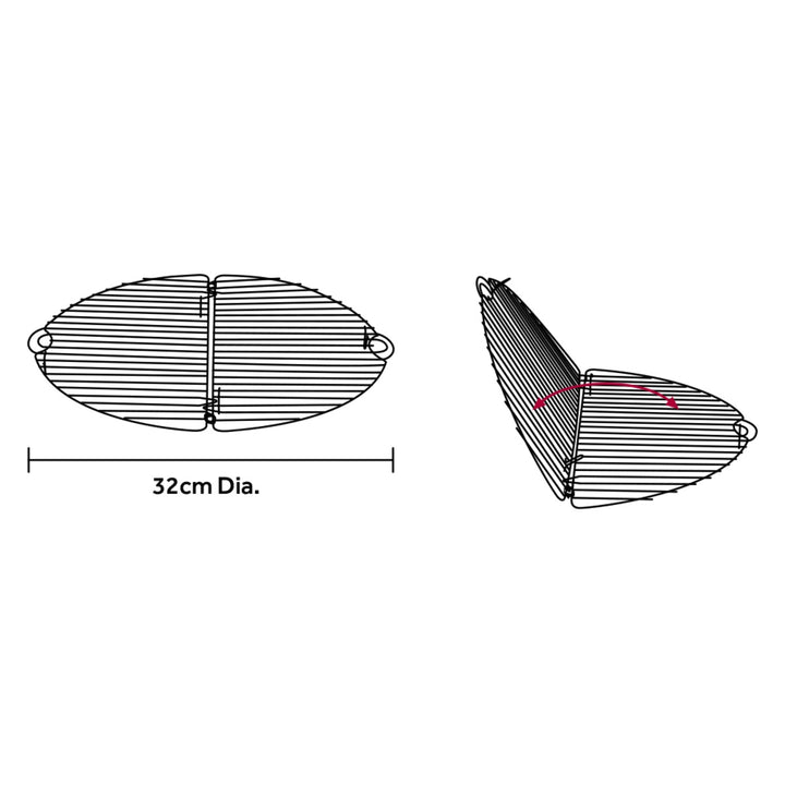 N/s Foldable Round Cake Cooling Rack 32cm Dia