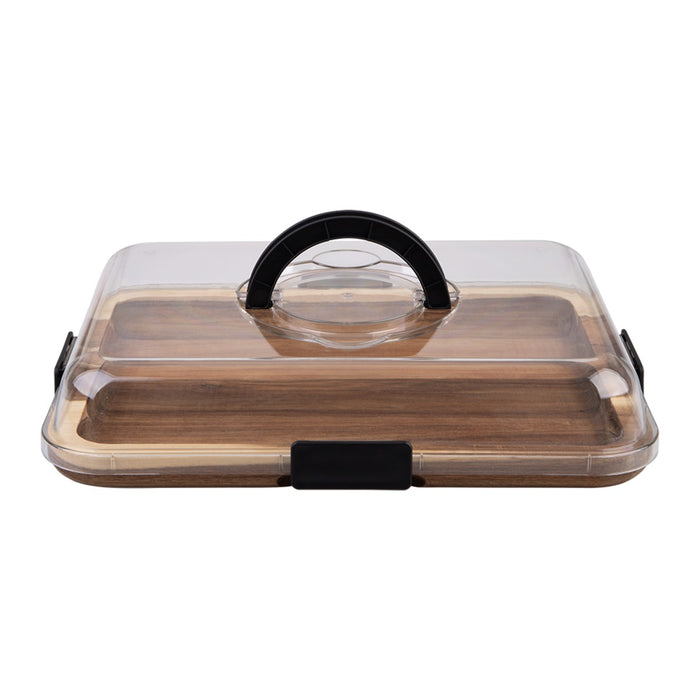Alfresco Lane Acacia Wood Rectangluar Grazing Platter W Lid