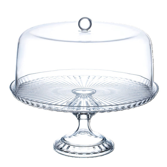 Acrylic Footed Cake Dome Set 28cm Dia