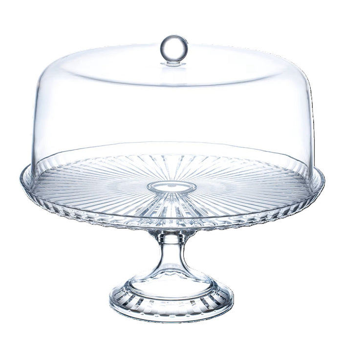 Acrylic Footed Cake Dome Set 28cm Dia