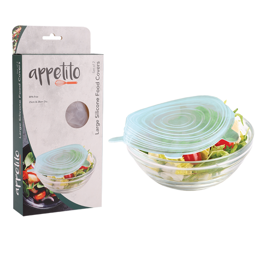 Appetito Reusable Large Silicone Food Covers - Set 2