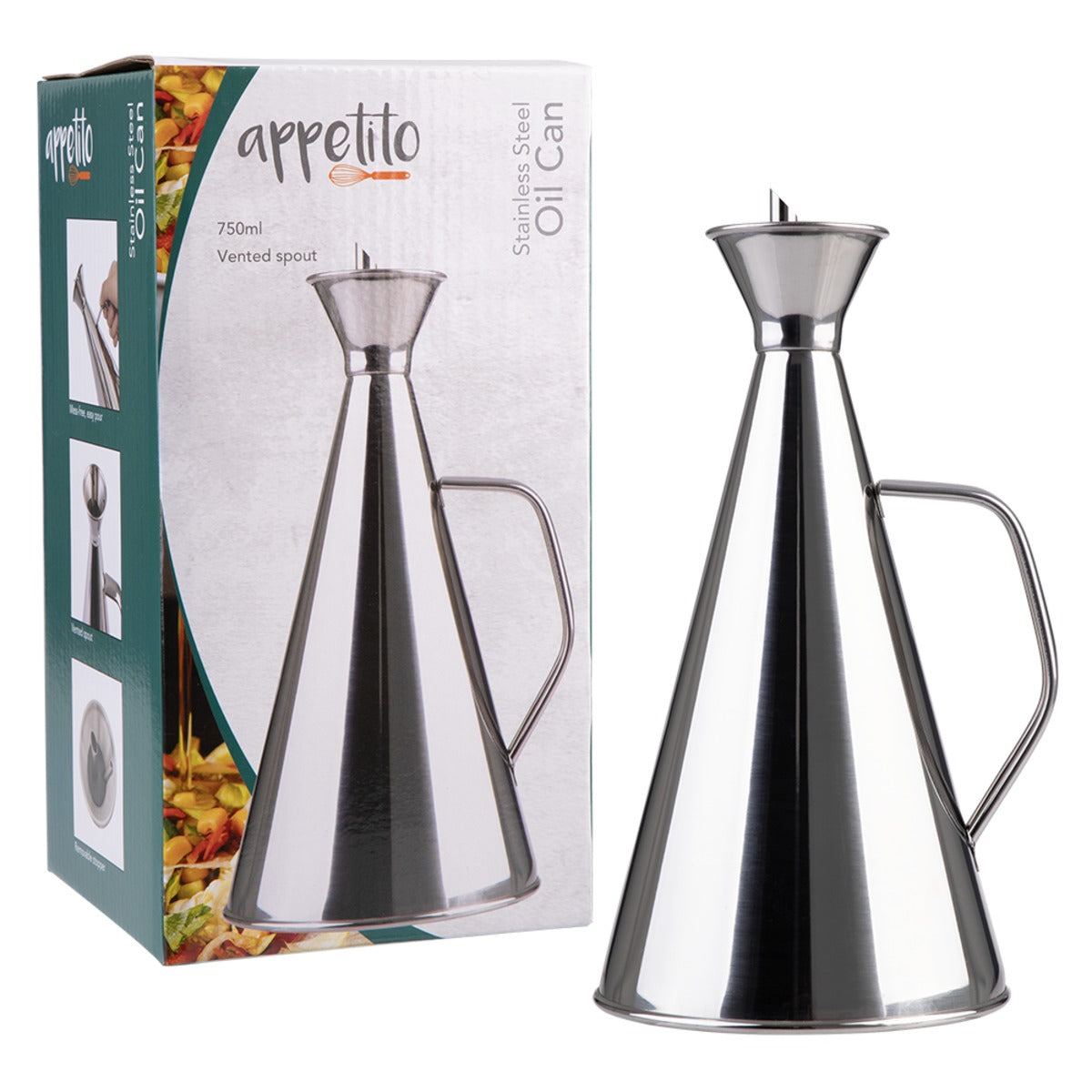 Appetito S/S Oil Can 750Ml