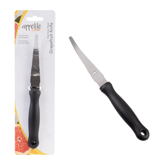 Appetitto S/S Grapefruit Knife W/ Black Handle