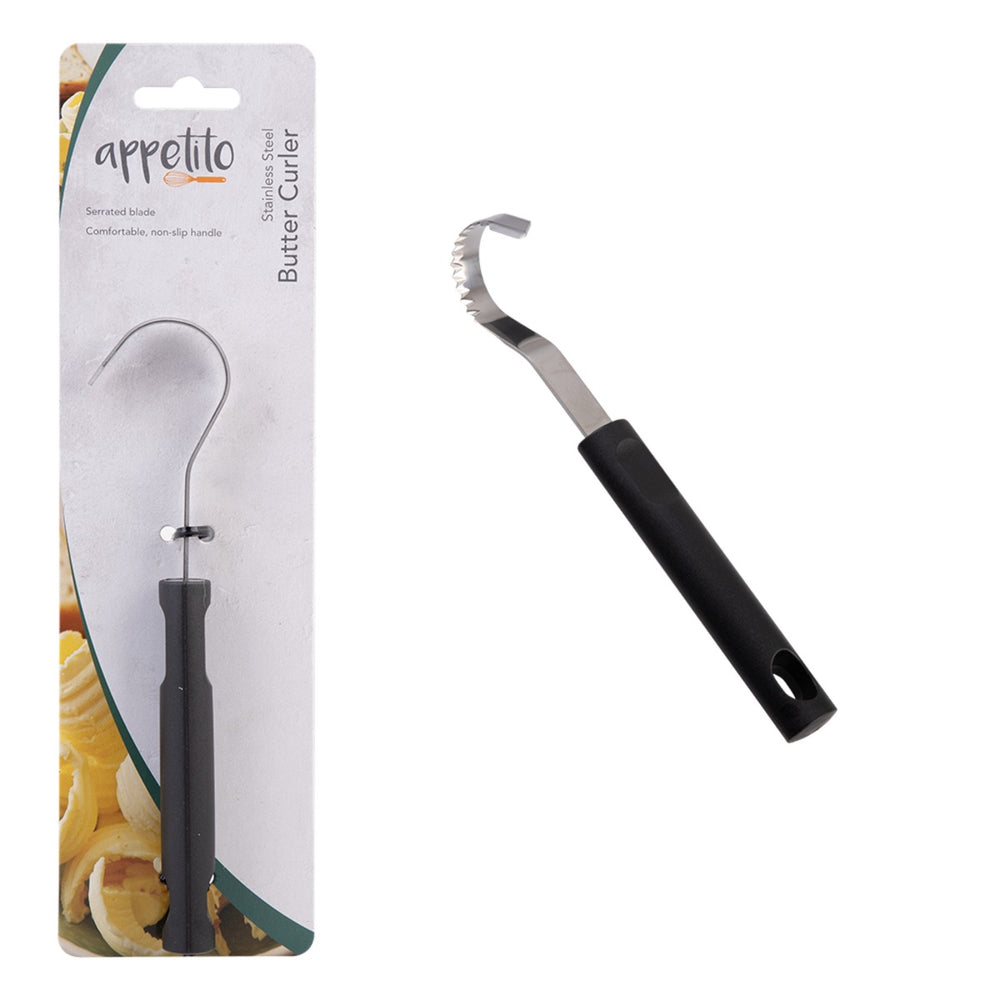 Appetito S/S Butter Curler W/ Black Handle