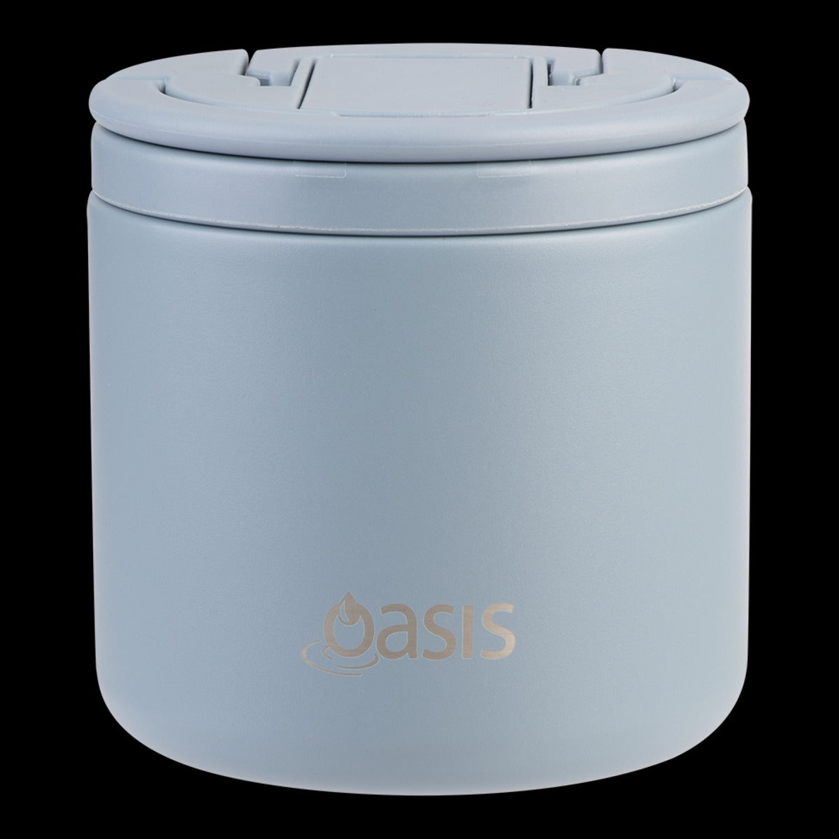 Oasis S/S Double Wall Ins. Food Flask W/ Quick Release Lid & Spork 550Ml (HAZY BLUE)