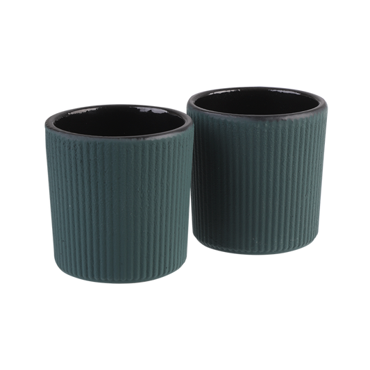 Teaology Serenity Cast Iron Tea Cup 120Ml Set 2 - Teal