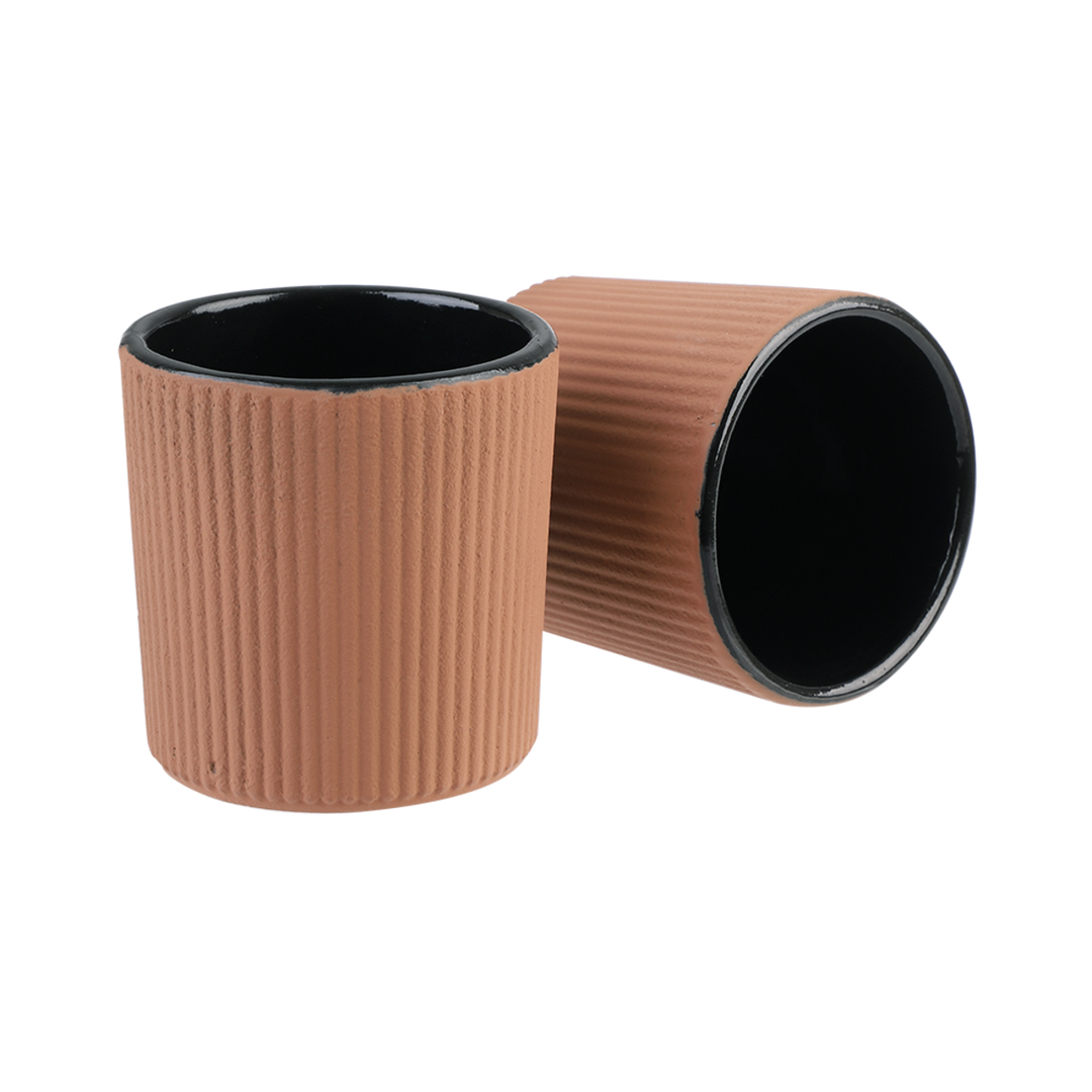 Teaology Serenity Cast Iron Tea Cup 120Ml Set 2 - Sandstone