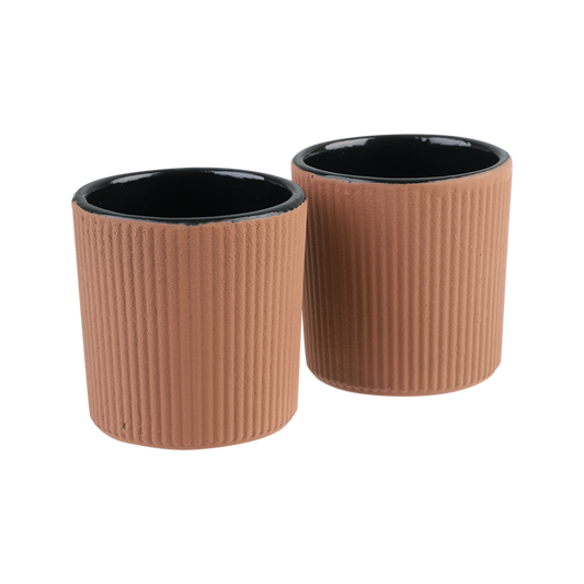 Teaology Serenity Cast Iron Tea Cup 120Ml Set 2 - Sandstone