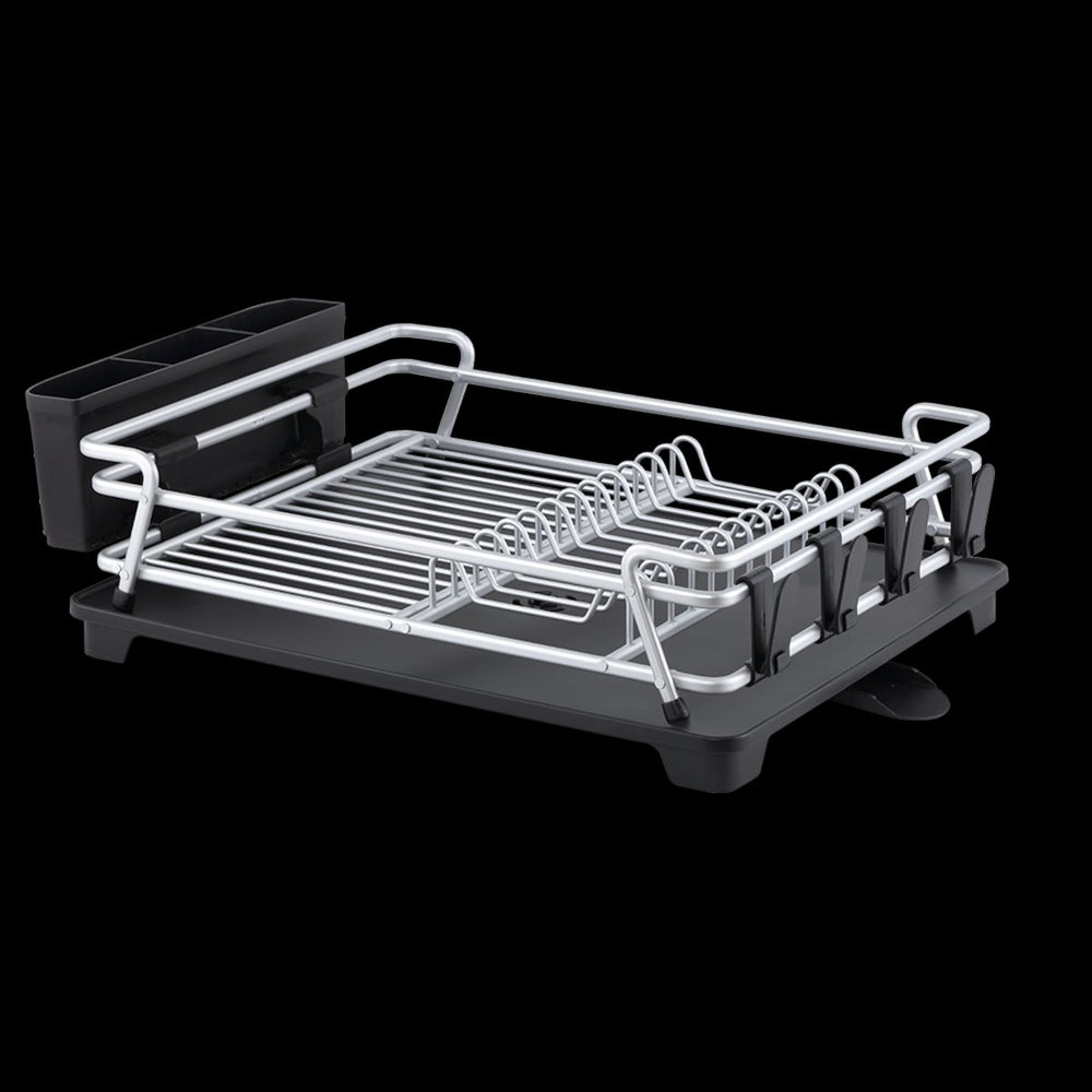 "pinnacle" Aluminium Dish Rack W/draining Board 53 X 37.5 X 15cm