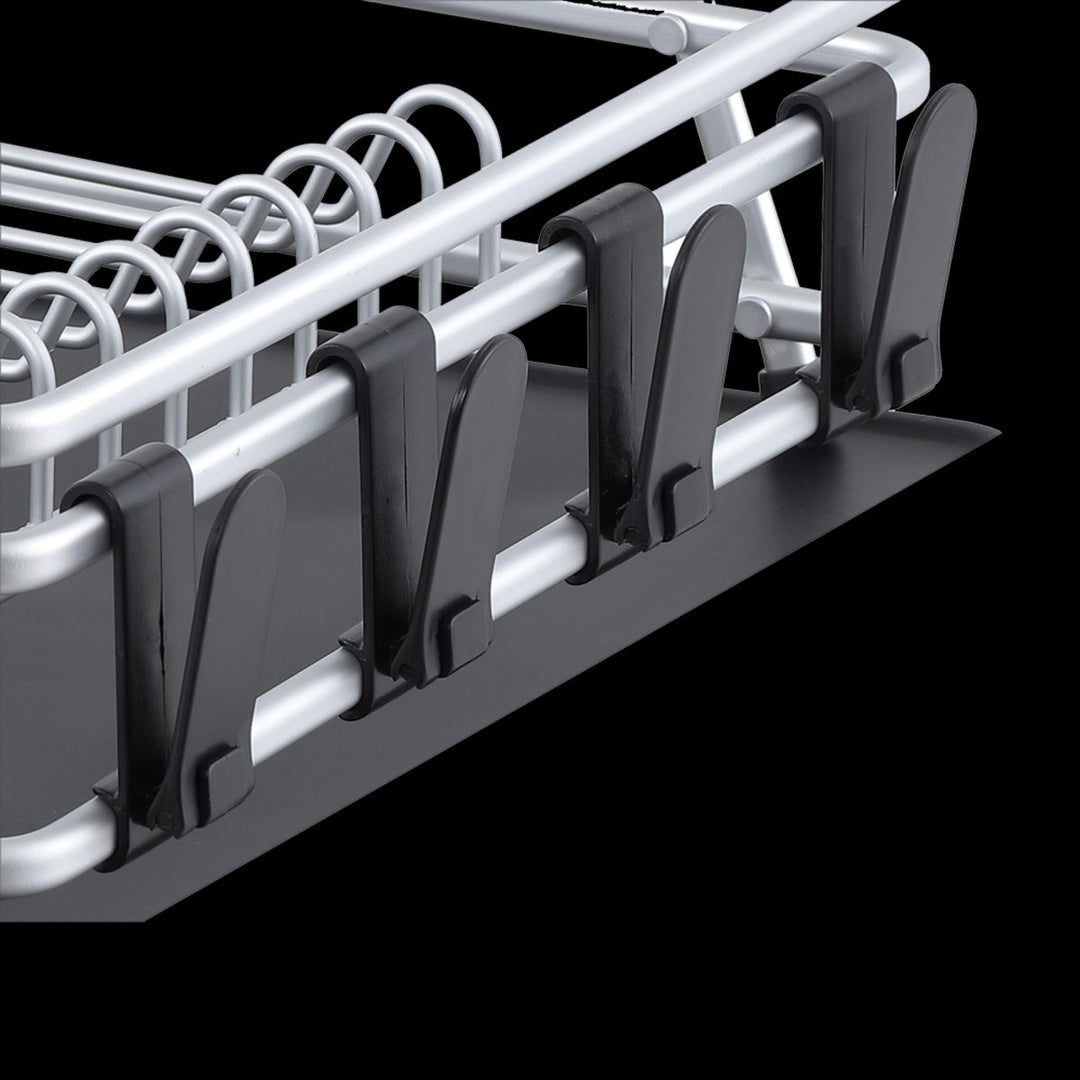 "pinnacle" Aluminium Dish Rack W/draining Board 53 X 37.5 X 15cm