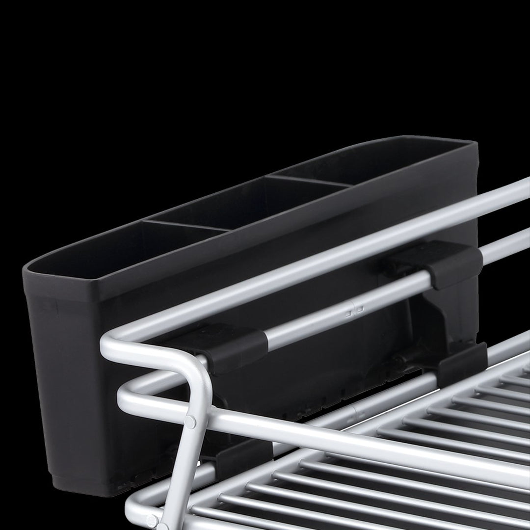"pinnacle" Aluminium Dish Rack W/draining Board 53 X 37.5 X 15cm