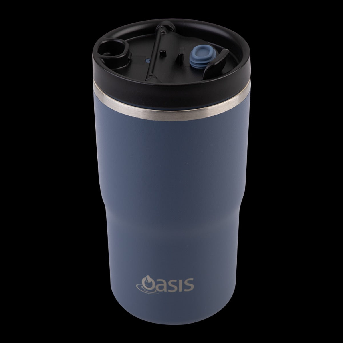Oasis Ceramic Lined S/s Double Wall Insulated Travel Mug 480ml (indigo)