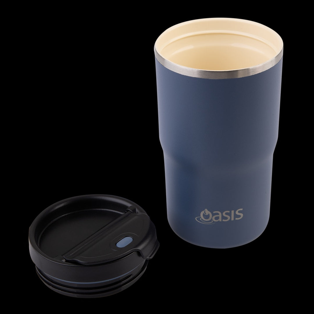 Oasis Ceramic Lined S/s Double Wall Insulated Travel Mug 480ml (indigo)