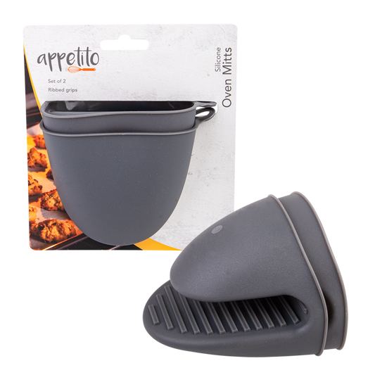 Silicone Oven Mitts Set 2 - Charcoal