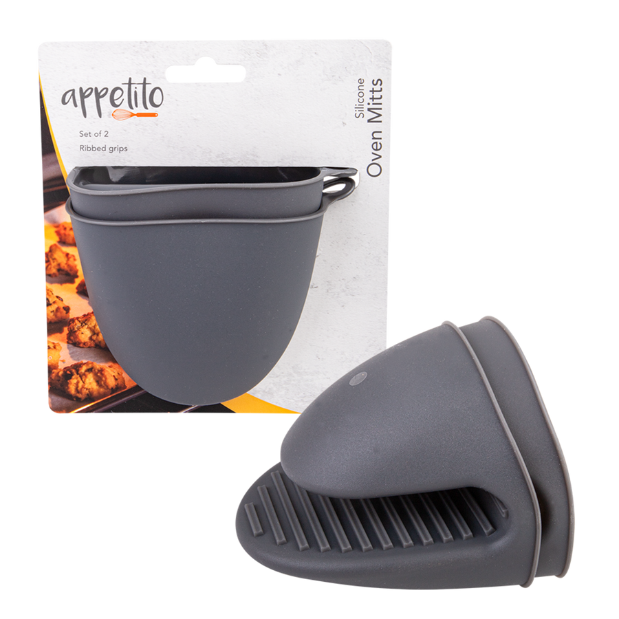 Silicone Oven Mitts Set 2 - Charcoal