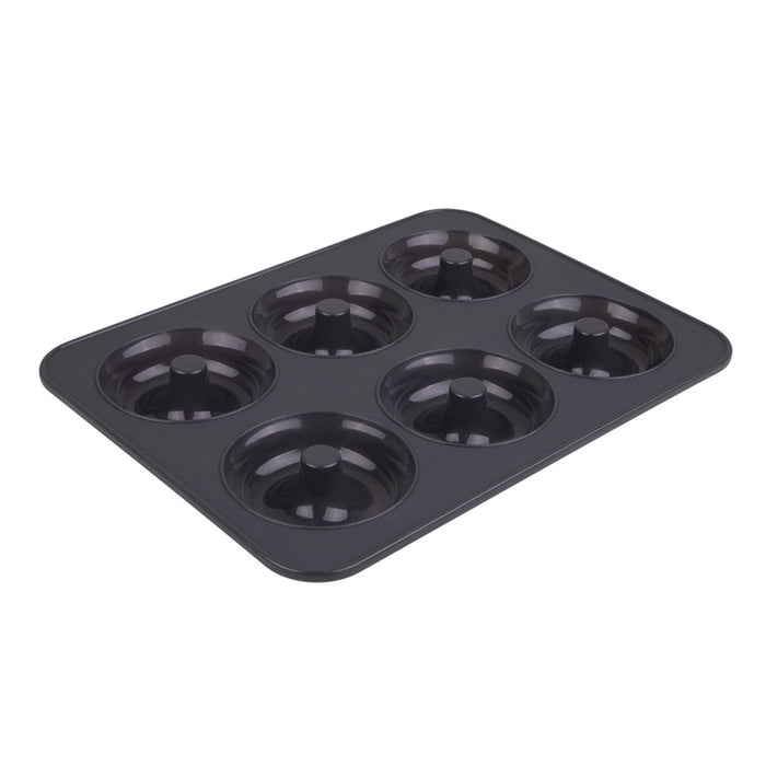 Daily Bake Silicone 6 Cup Doughnut Pan - Charcoal