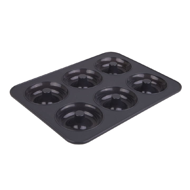 Daily Bake Silicone 6 Cup Doughnut Pan - Charcoal