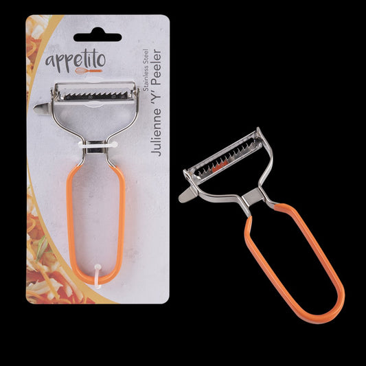 Julienne 'y' Peeler W/ Japanese Stainless Steel Blade (orange)